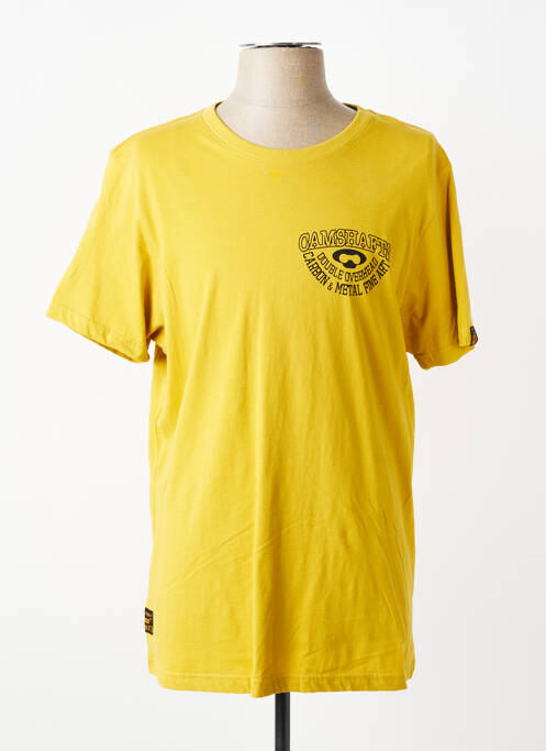 T-shirt coupe droite manches courtes jaune DAYTONA homme