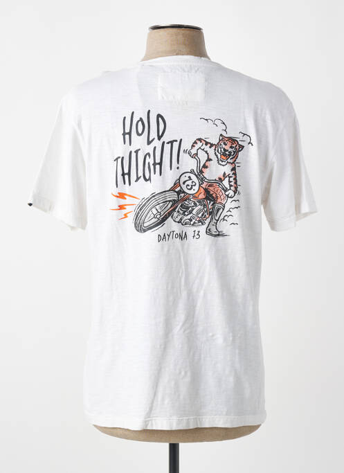 T-shirt coupe cintrée manches courtes blanc DAYTONA homme