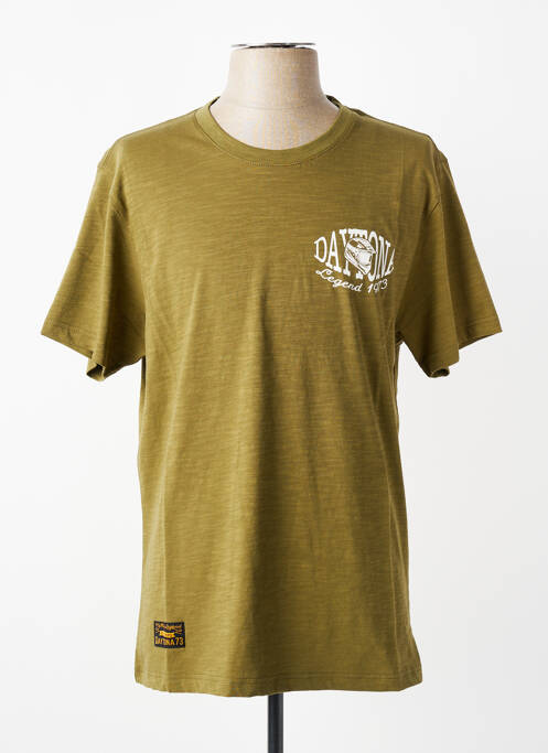 T-shirt stretch manches courtes vert DAYTONA homme