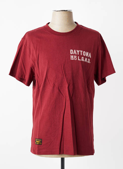T-shirt stretch manches courtes rouge DAYTONA homme