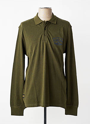 Polo manches longues manches longues vert DAYTONA homme