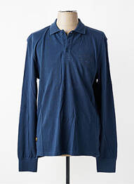 Polo manches longues manches longues bleu DAYTONA homme