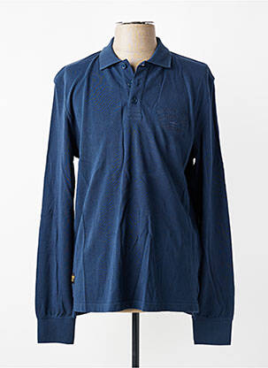 Polo manches longues manches longues bleu DAYTONA homme