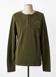 T-shirt broderie manches longues vert DAYTONA homme