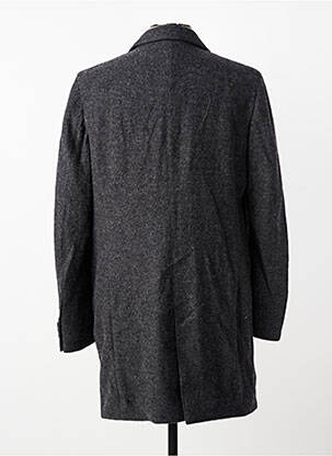 Manteau long tissage chiné sans capuche gris BARUTTI homme