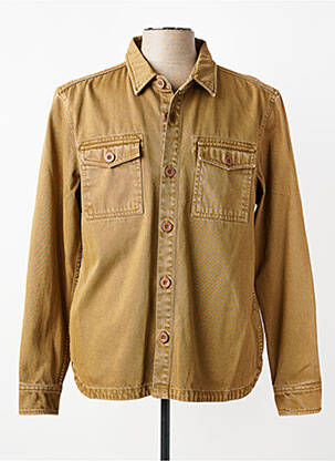 Chemise manches longues coupe droite marron DAYTONA homme