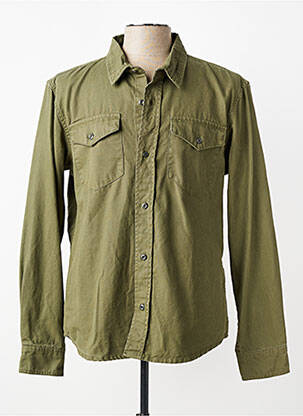 Chemise manches longues coupe cintrée vert DAYTONA homme