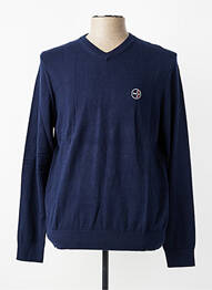 Pull col v manches longues bleu DAYTONA homme