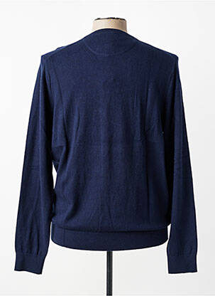 Pull col v manches longues bleu DAYTONA homme