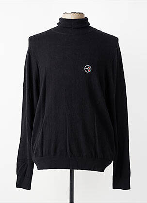 Pull col roulé stretch manches longues noir DAYTONA homme