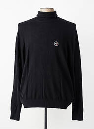 Pull col roulé stretch manches longues noir DAYTONA homme
