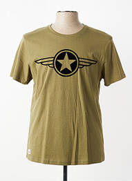 T-shirt coupe cintrée manches courtes vert DAYTONA homme