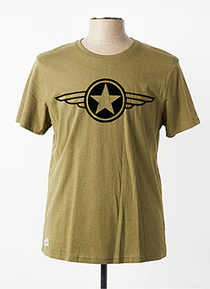 T-shirt coupe cintrée manches courtes vert DAYTONA homme