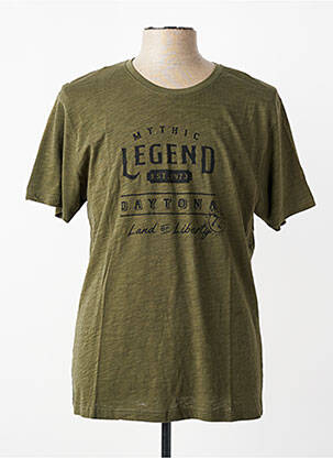 T-shirt coupe cintrée manches courtes vert DAYTONA homme
