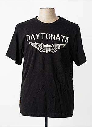 T-shirt coupe cintrée manches courtes noir DAYTONA homme