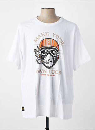 T-shirt stretch manches courtes blanc DAYTONA homme