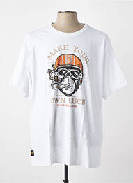 T-shirt stretch manches courtes blanc DAYTONA homme