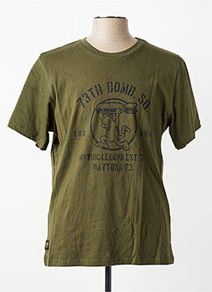 T-shirt stretch manches courtes vert DAYTONA homme