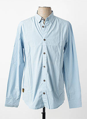 Chemise manches longues coupe cintrée bleu DAYTONA homme