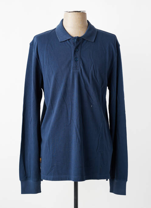 Polo manches longues manches longues bleu DAYTONA homme