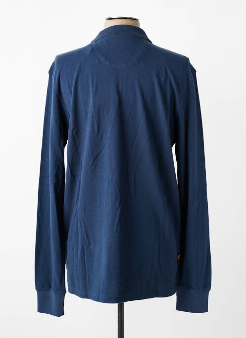 Polo manches longues manches longues bleu DAYTONA homme