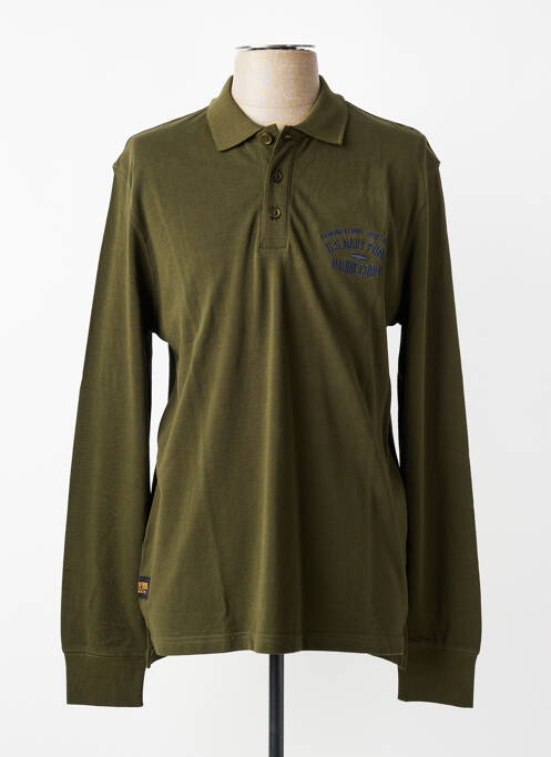 Polo manches longues manches longues vert DAYTONA homme