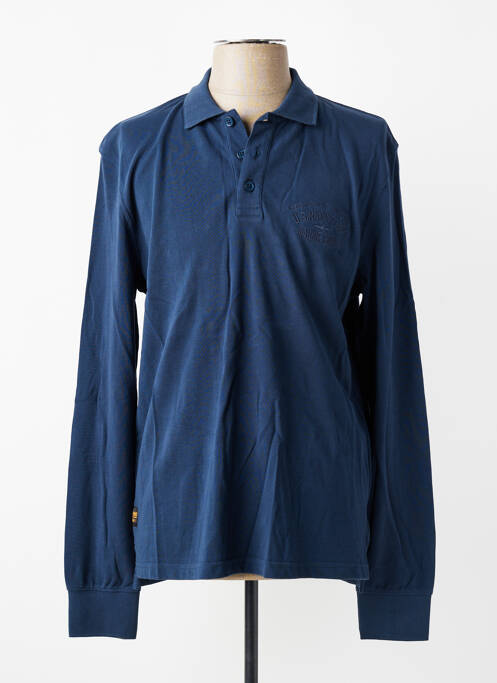 Polo manches longues manches longues bleu DAYTONA homme