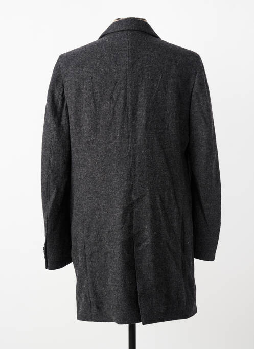 Manteau long tissage chiné sans capuche gris BARUTTI homme