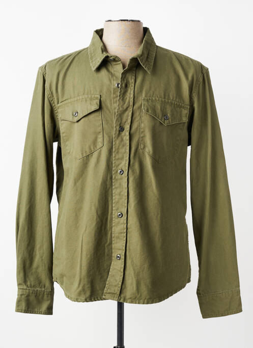 Chemise manches longues coupe cintrée vert DAYTONA homme