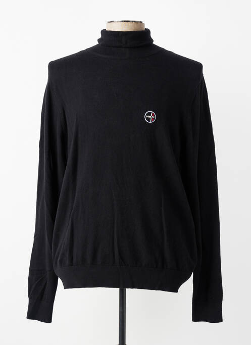 Pull col roulé stretch manches longues noir DAYTONA homme
