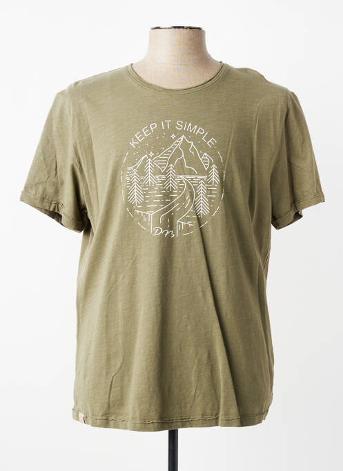 T-shirt coupe cintrée manches courtes vert DAYTONA homme