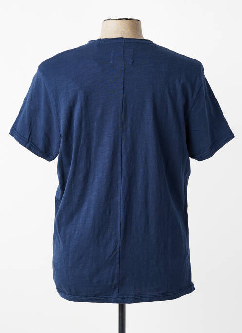 T-shirt coupe cintrée manches courtes bleu DAYTONA homme