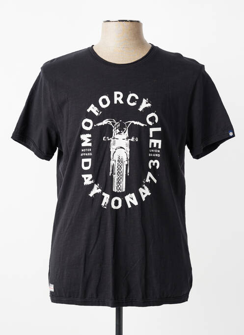 T-shirt coupe cintrée manches courtes noir DAYTONA homme