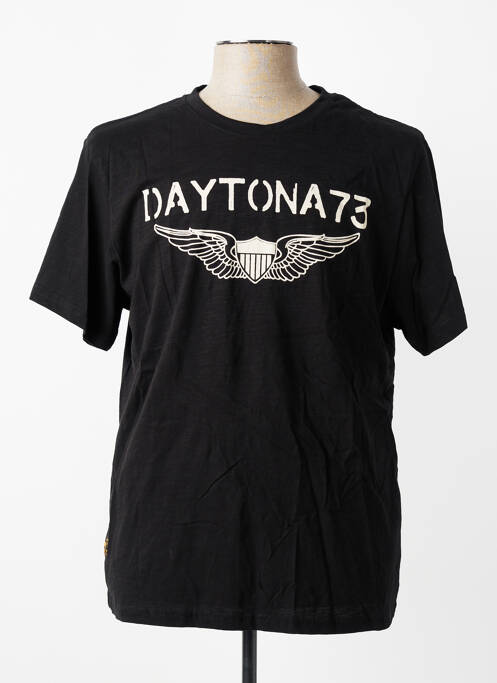 T-shirt coupe cintrée manches courtes noir DAYTONA homme