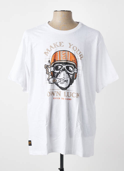T-shirt stretch manches courtes blanc DAYTONA homme