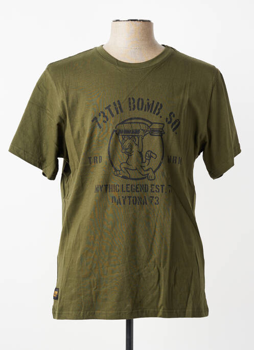 T-shirt stretch manches courtes vert DAYTONA homme