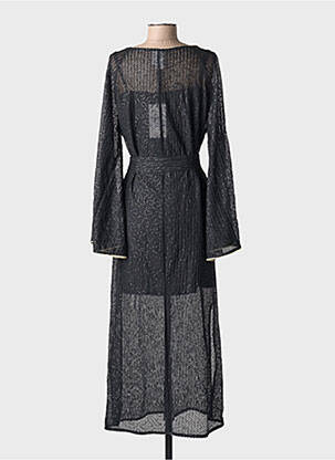 Robe longue manches longues manches longues noir ACCESS FASHION femme