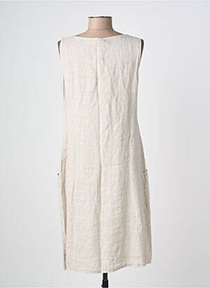 Robe mi-longue sans manche sans manche beige QUATTRO femme
