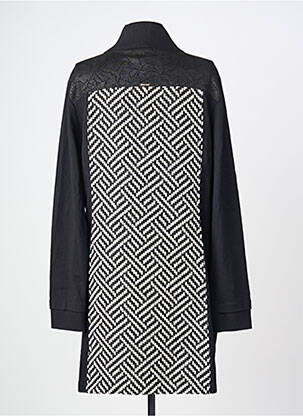 Manteau long coupe cintrée sans capuche noir MALOKA femme