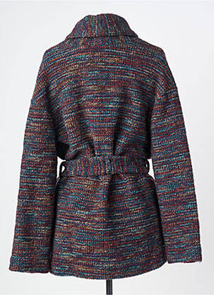 Manteau court poches sans capuche bleu LA FEE MARABOUTEE femme