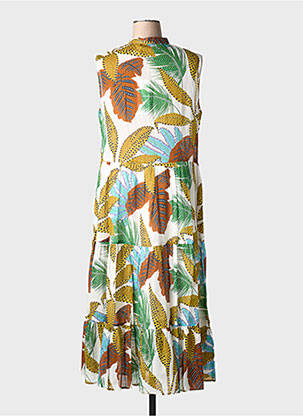 Robe longue coupe évasée sans manche marron 0039 ITALY femme