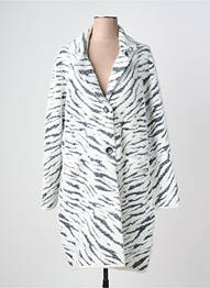 Manteau long coupe cintrée sans capuche blanc ZIA BRAND femme
