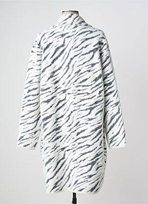 Manteau long coupe cintrée sans capuche blanc ZIA BRAND femme