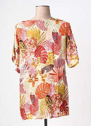 Blouse manches courtes manches courtes rouge L'ATELIER D'ANNA femme