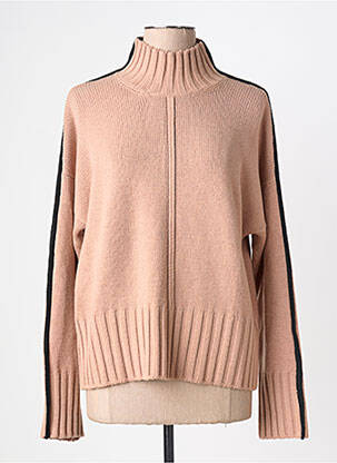 Gilet manches longues resserrée sur le bas beige LES BLONDINETTES femme