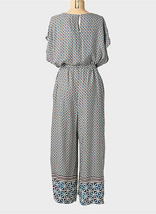Combi-pantalon fermeture boutonnée au dos manches courtes vert LA FEE MARABOUTEE femme