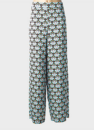 Pantalon large fermeture zip latéral bleu ACCESS FASHION femme