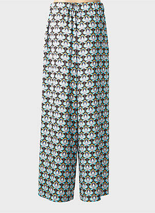 Pantalon large fermeture zip latéral bleu ACCESS FASHION femme