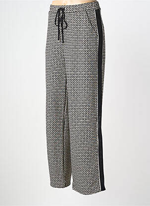 Pantalon large taille normale taille normale noir MALOKA femme