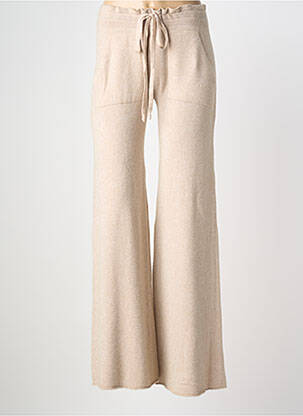 Pantalon flare taille élastique taille normale beige LAUREN VIDAL femme